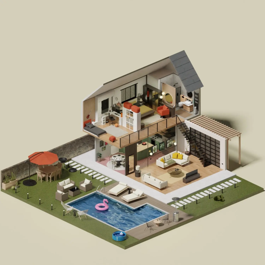 3d lowpolyhouse bundle scenedayrender.webp